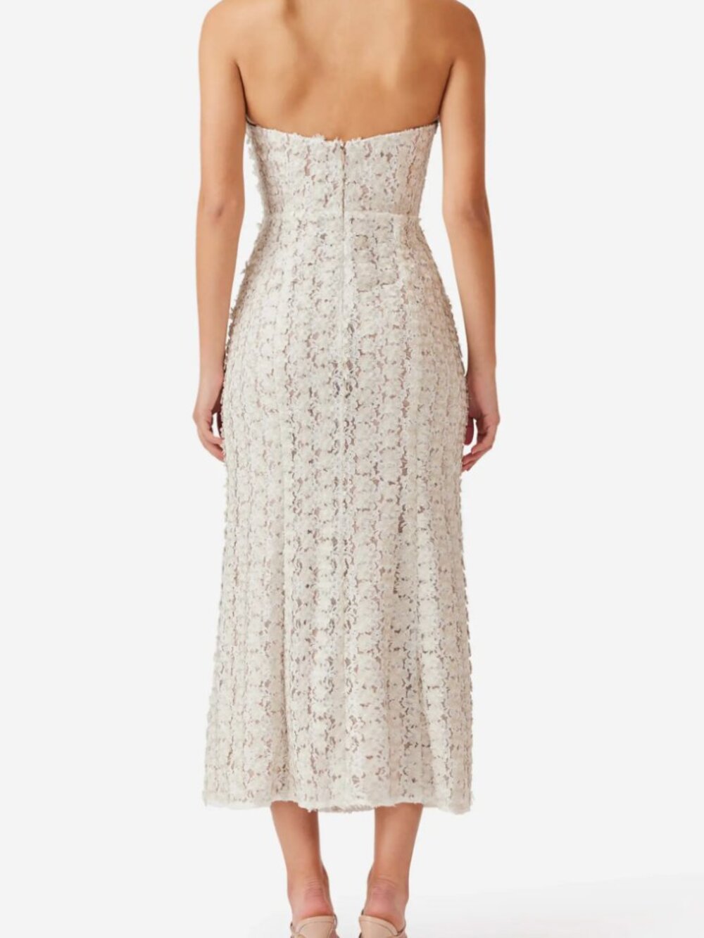 Elliatt Cali Strapless Lace Midi Dress Size Medium NWT - Picture 5 of 9